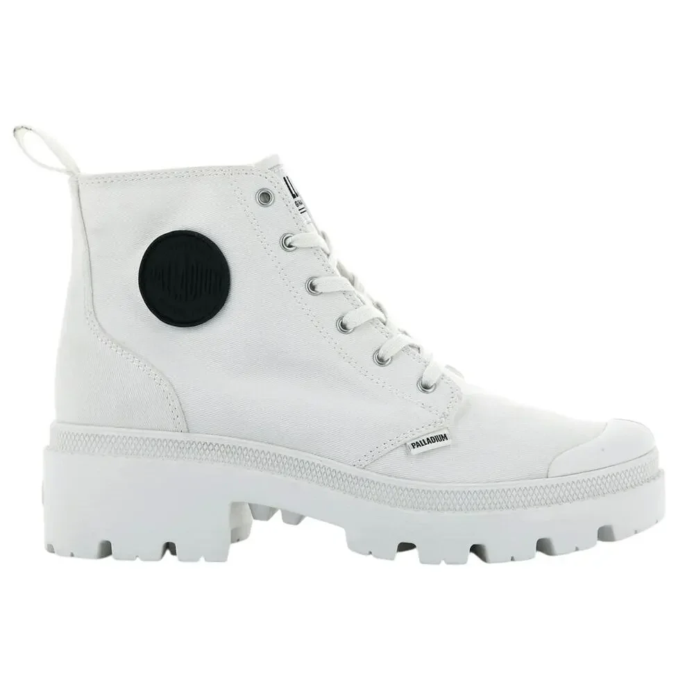 PALLADIUM Pallabase Twill in White, US Womens Size 11 / Euro Size 43 New in Box